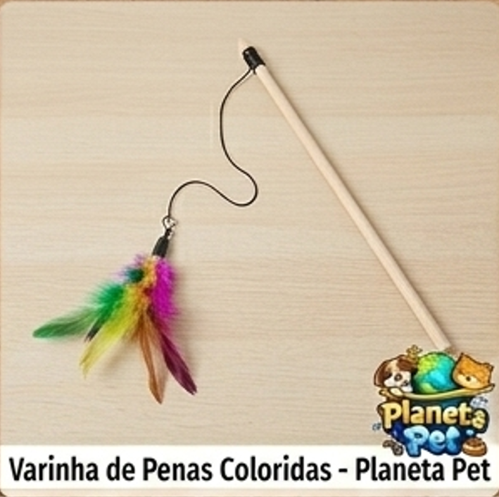 Varinha de Penas Coloridas